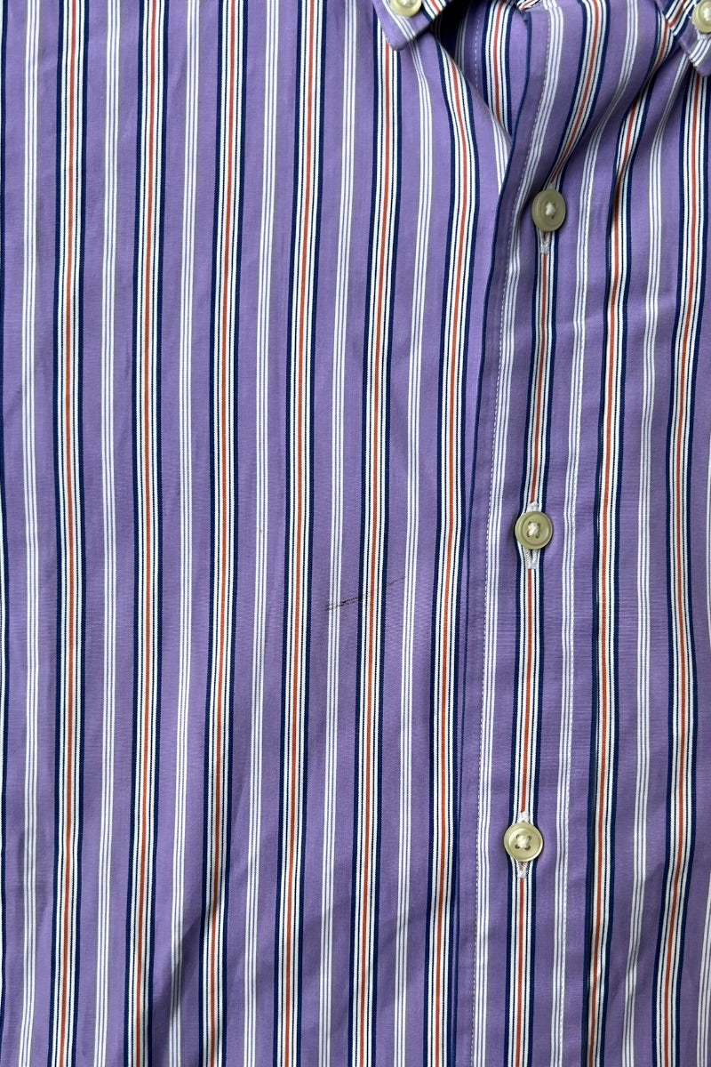 CLASSIC FIT L/S STRIPE SHIRT / PURPLE [SIZE: L USED]