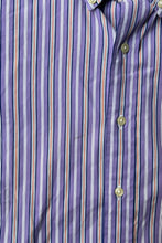 画像をギャラリービューアに読み込む, CLASSIC FIT L/S STRIPE SHIRT / PURPLE [SIZE: L USED]
