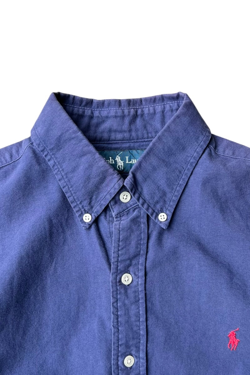 90'S BD L/S SHIRT / NAVY [SIZE: M USED]