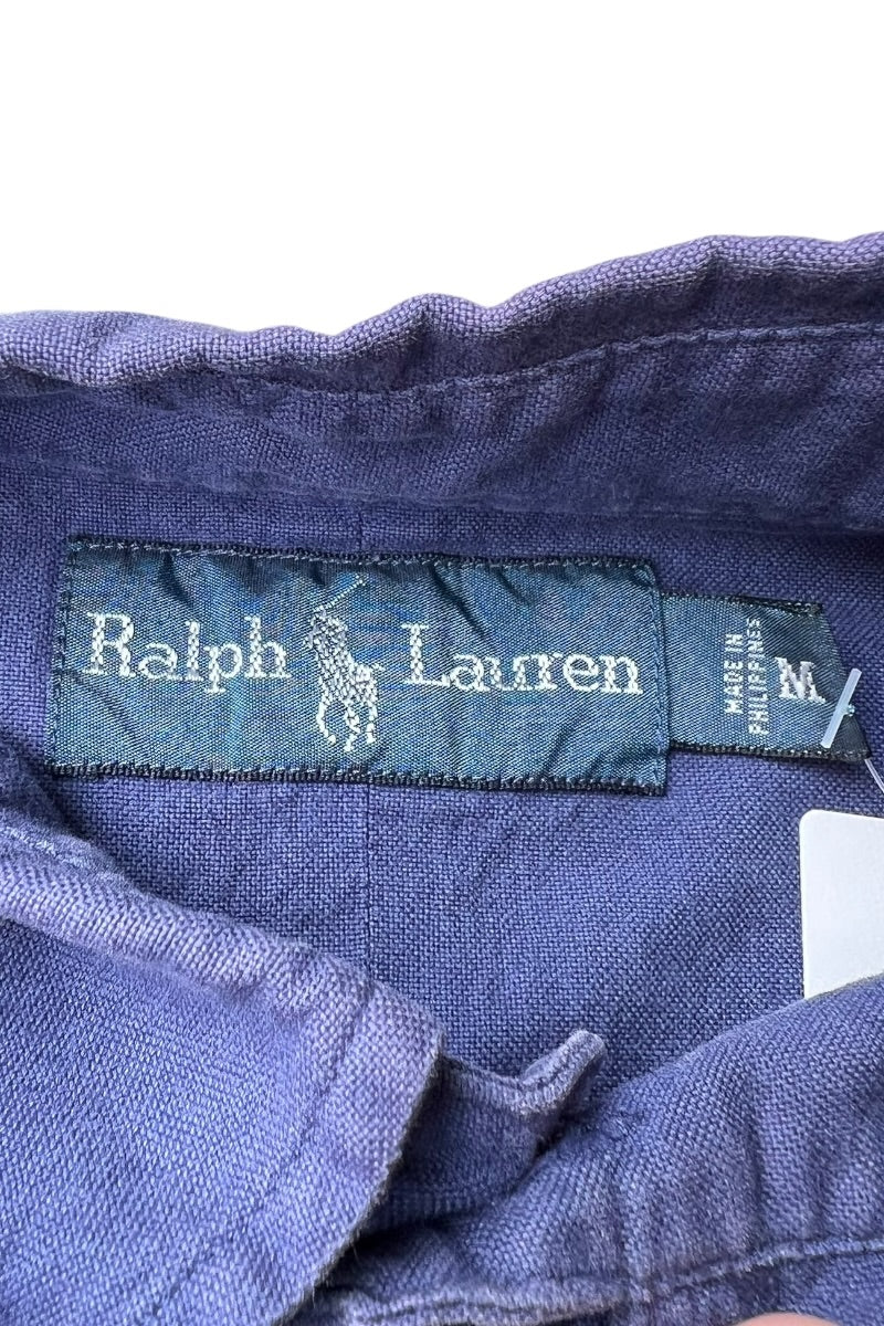 90'S BD L/S SHIRT / NAVY [SIZE: M USED]