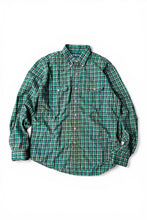 画像をギャラリービューアに読み込む, L/S CHECK SHIRT / GREEN [SIZE: L USED]
