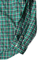 画像をギャラリービューアに読み込む, L/S CHECK SHIRT / GREEN [SIZE: L USED]
