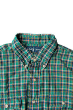 画像をギャラリービューアに読み込む, L/S CHECK SHIRT / GREEN [SIZE: L USED]
