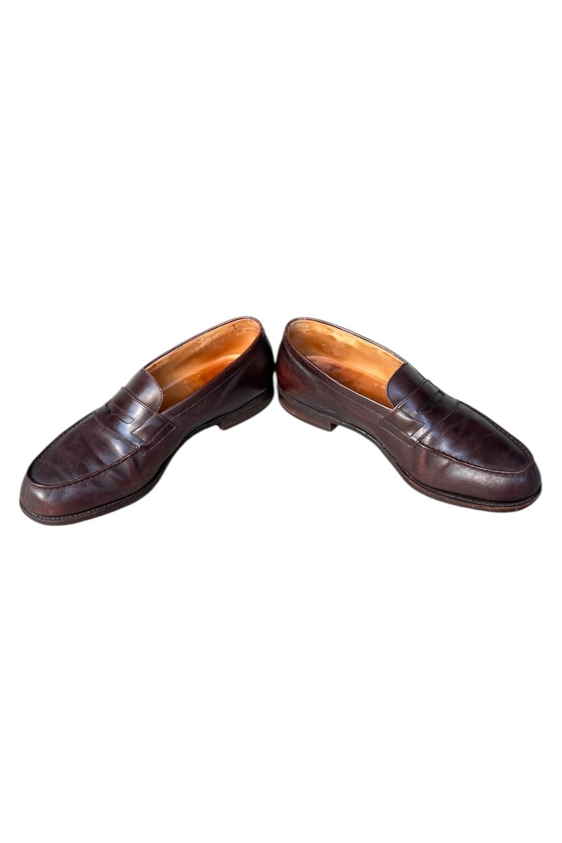 MADE IN FRANCE LEATHER COIN LOAFER / BROWN [SIZE: US8.5 (Approx. 27.5cm) USED]