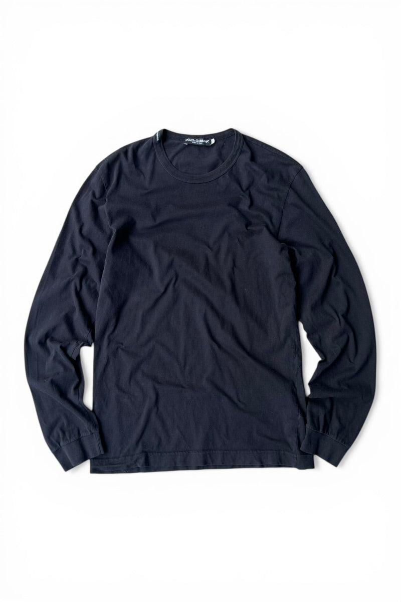 MADE IN ITALY L/S TEE SHIRT / BLACK [SIZE: 50 USED]