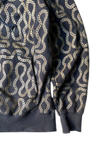 画像をギャラリービューアに読み込む, Y2K EARLY 00'S MADE IN CANADA SQUIGGLE CHAIN HOODIE SWEATSHIRT / BLACK [SIZE: XL USED]
