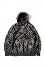 画像をギャラリービューアに読み込む, Y2K EARLY 00'S MADE IN CANADA SQUIGGLE CHAIN HOODIE SWEATSHIRT / BLACK [SIZE: XL USED]
