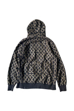画像をギャラリービューアに読み込む, Y2K EARLY 00'S MADE IN CANADA SQUIGGLE CHAIN HOODIE SWEATSHIRT / BLACK [SIZE: XL USED]
