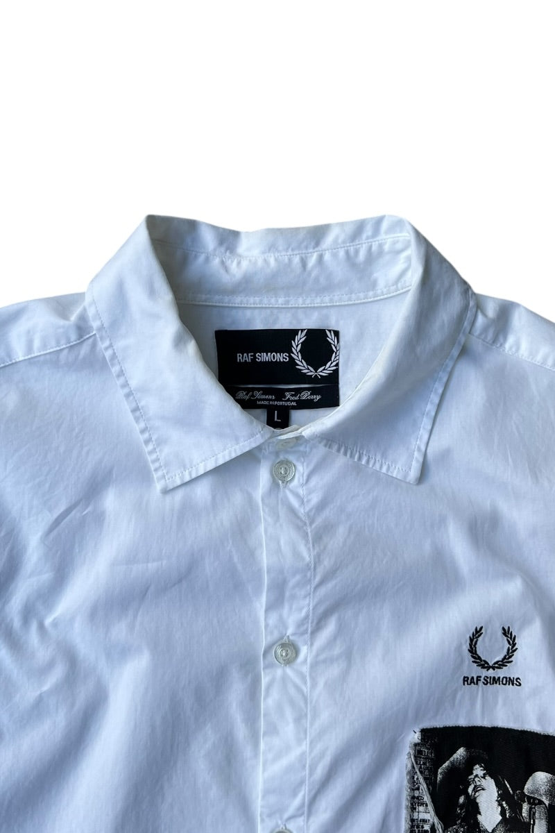 MADE IN PORTUGAL PACH L/S SHIRT / WHITE [SIZE: L USED]