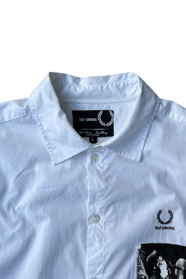 MADE IN PORTUGAL PACH L/S SHIRT / WHITE [SIZE: L USED]