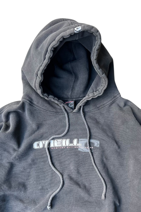 MADE IN RUSSIA 90'S-Y2K HOODIE SWEATSHIRT FADED BLACK / BLACK [SIZE: XL USED]