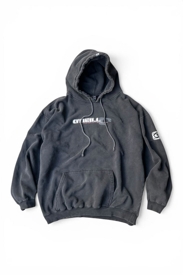MADE IN RUSSIA 90'S-Y2K HOODIE SWEATSHIRT FADED BLACK / BLACK [SIZE: XL USED]