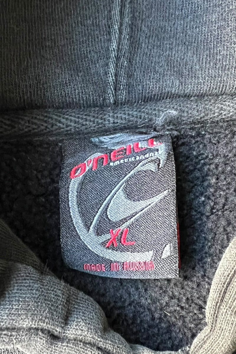 MADE IN RUSSIA 90'S-Y2K HOODIE SWEATSHIRT FADED BLACK / BLACK [SIZE: XL USED]