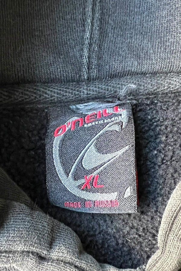 MADE IN RUSSIA 90'S-Y2K HOODIE SWEATSHIRT FADED BLACK / BLACK [SIZE: XL USED]