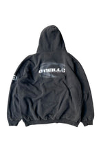 画像をギャラリービューアに読み込む, MADE IN RUSSIA 90'S-Y2K HOODIE SWEATSHIRT FADEDE BLACK / BLACK [SIZE: XL USED]
