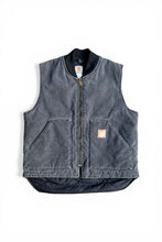 画像をギャラリービューアに読み込む, MADE IN USA Y2K 01'S DUCK VEST FADED BLACK USA企画品 FADEDE BLACK / GRAY [SIZE: L USED]
