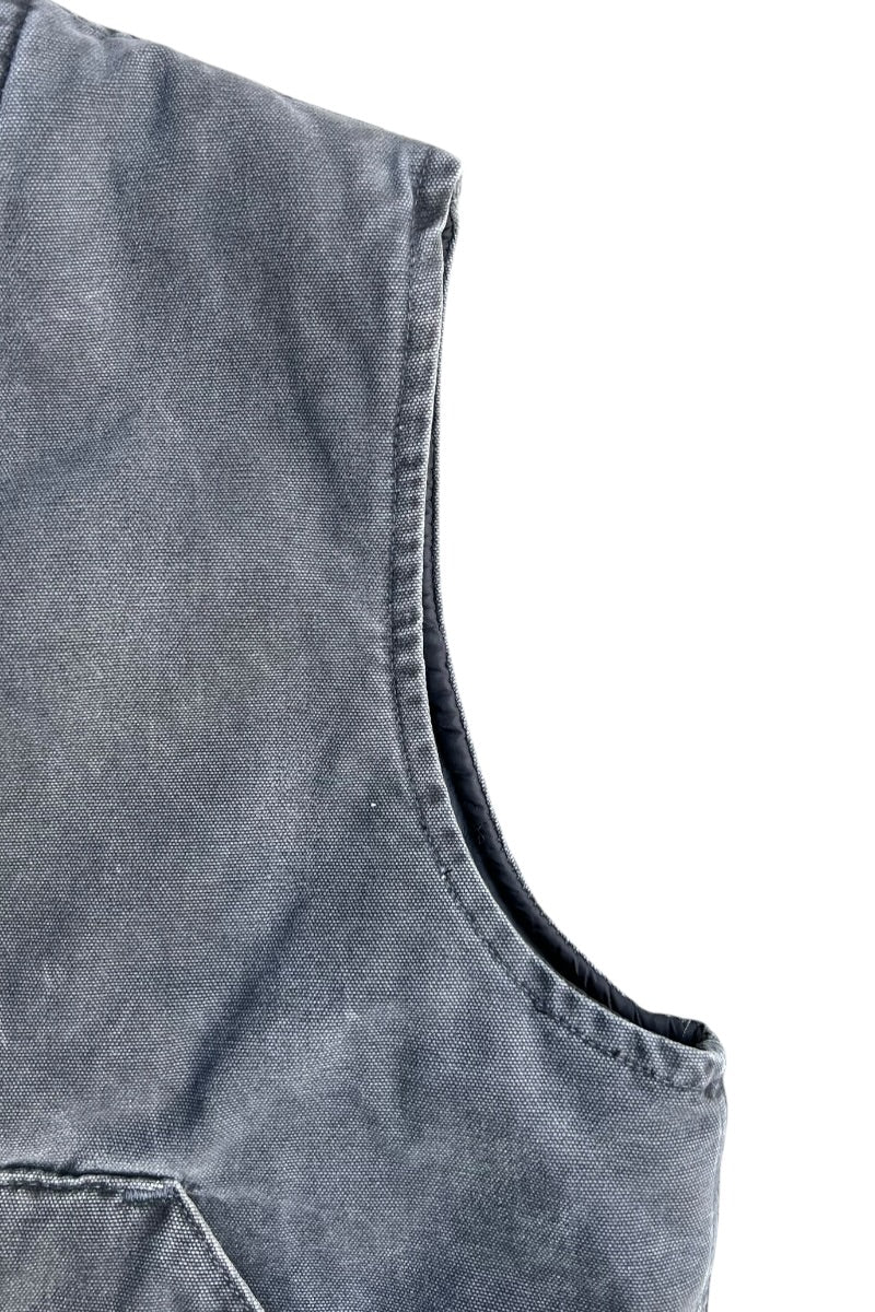 MADE IN USA Y2K 01'S DUCK VEST FADED BLACK USA Model FADED BLACK / GRAY [SIZE: L USED]