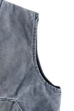 画像をギャラリービューアに読み込む, MADE IN USA Y2K 01'S DUCK VEST FADED BLACK USA企画品 FADEDE BLACK / GRAY [SIZE: L USED]

