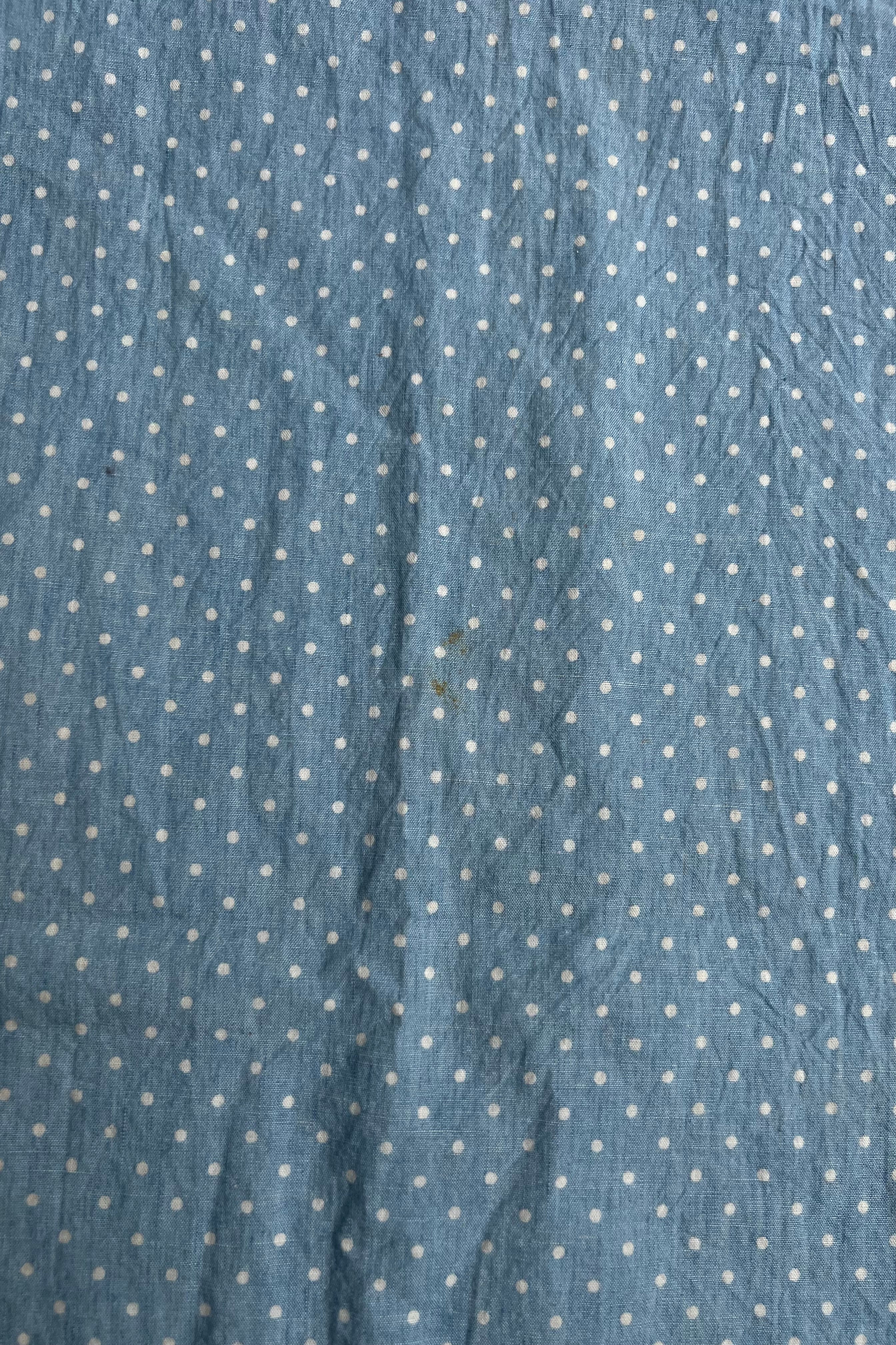 MADE IN USA DOTS PATTERN SCARF / BLUE [SIZE: ONE SIZE USED]