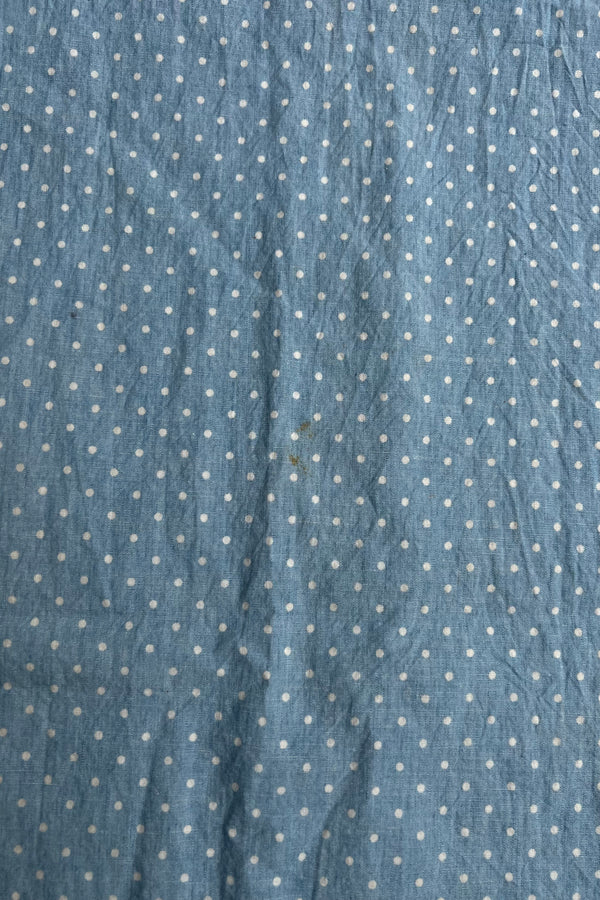 MADE IN USA DOTS PATTERN SCARF / BLUE [SIZE: ONE SIZE USED]