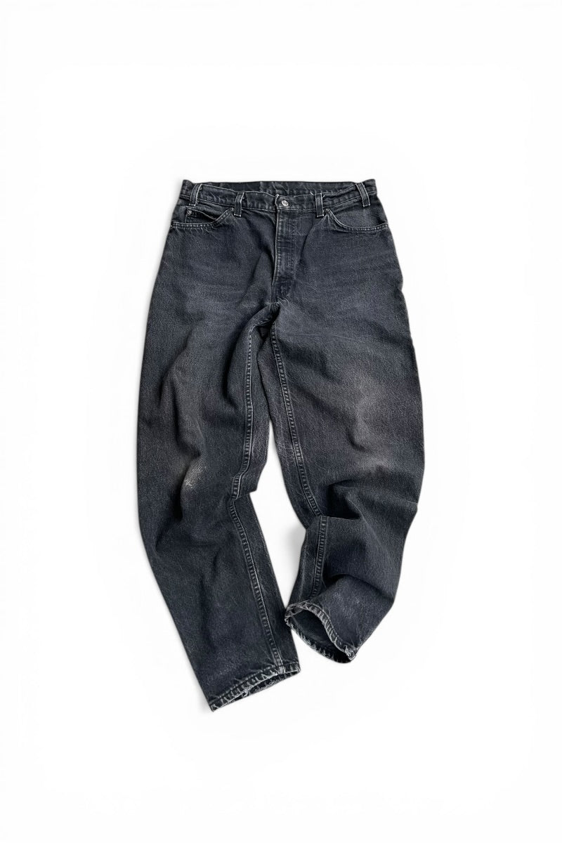 MADE IN USA 94'S ORANGE TAB 560 DENIM PANTS SULFUR BLACK / BLACK [SIZE: 34 USED]