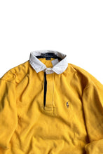 画像をギャラリービューアに読み込む, 90'S L/S RUGBY SHIRT / YELLOW [SIZE: S USED]
