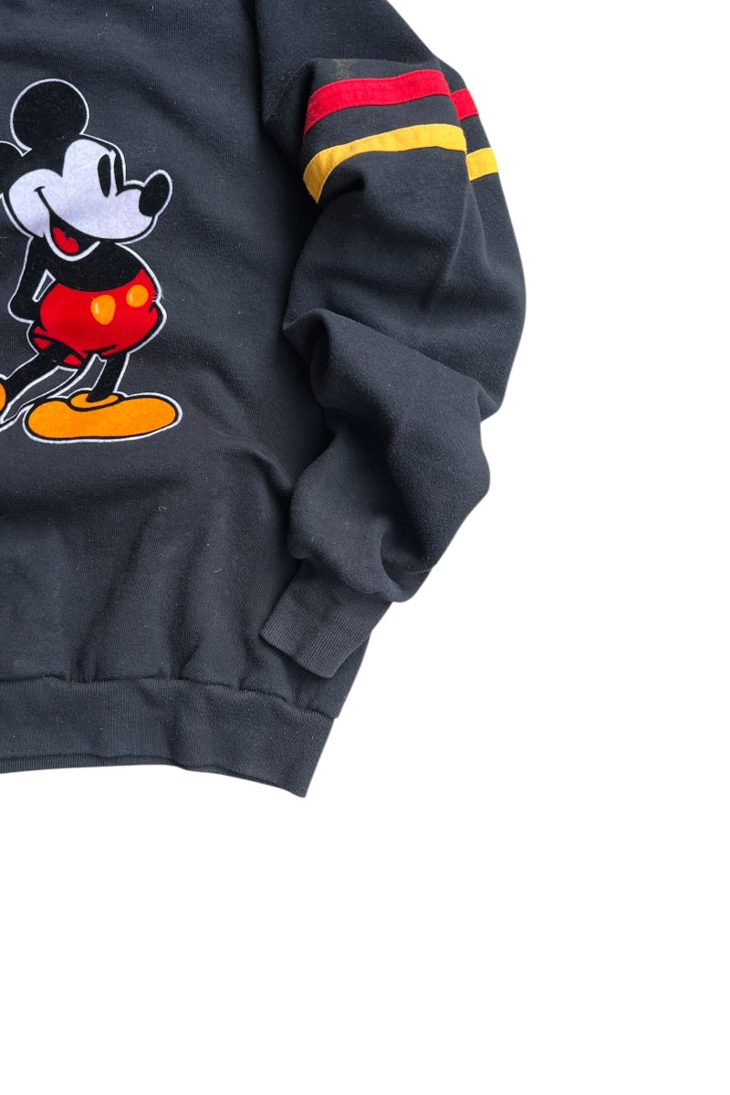 MADE IN USA 80s MICKEY SWEATSHIRT / BLACK [SIZE: M USED]