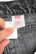 画像をギャラリービューアに読み込む, MADE IN USA 94'S 550 DENIM PANTS SULFUA BLACK / BLACK [SIZE: 32 USED]
