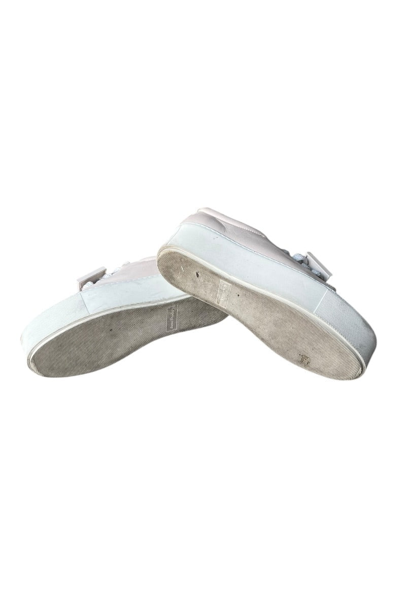 LEATHER SNEAKERS W / TONY FACE / WHITE [SIZE: US7.5 (approx. 26cm) USED]