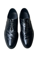 画像をギャラリービューアに読み込む, MADE IN ITALY PLAIN TOE LEATHER SHOES / BLACK [SIZE: US9 (27cm相当) USED]
