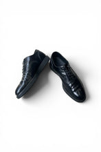 画像をギャラリービューアに読み込む, MADE IN ITALY PLAIN TOE LEATHER SHOES / BLACK [SIZE: US9 (27cm相当) USED]
