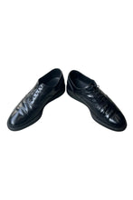 画像をギャラリービューアに読み込む, MADE IN ITALY PLAIN TOE LEATHER SHOES / BLACK [SIZE: US9 (27cm相当) USED]
