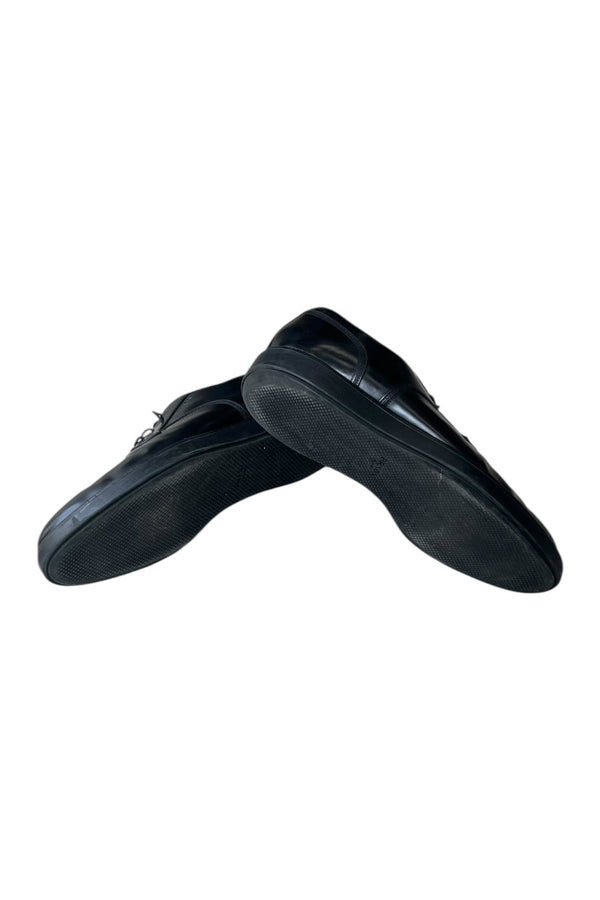 MADE IN ITALY PLAIN TOE LEATHER SHOES / BLACK [SIZE: US9 (27cm相当) USED]