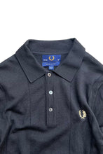 画像をギャラリービューアに読み込む, MADE IN ITALY L/S MERINO WOOL KNIT POLO SHIRT / BLACK [SIZE: 38 USED]
