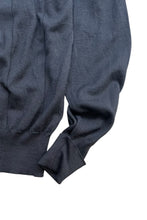 画像をギャラリービューアに読み込む, MADE IN ITALY L/S MERINO WOOL KNIT POLO SHIRT / BLACK [SIZE: 38 USED]
