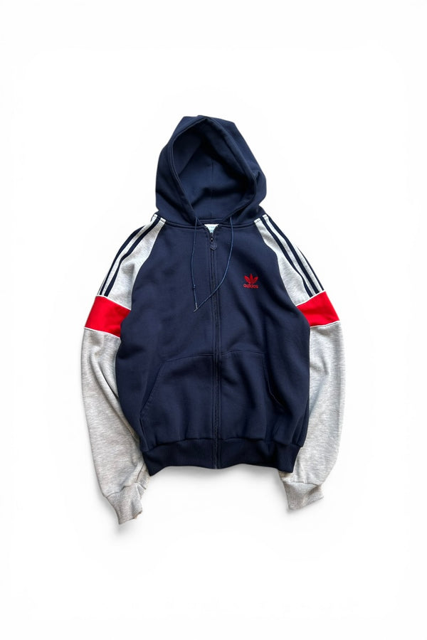70'S ZIP HOODIE SWEATSHIRT / NAVY [SIZE: L USED]