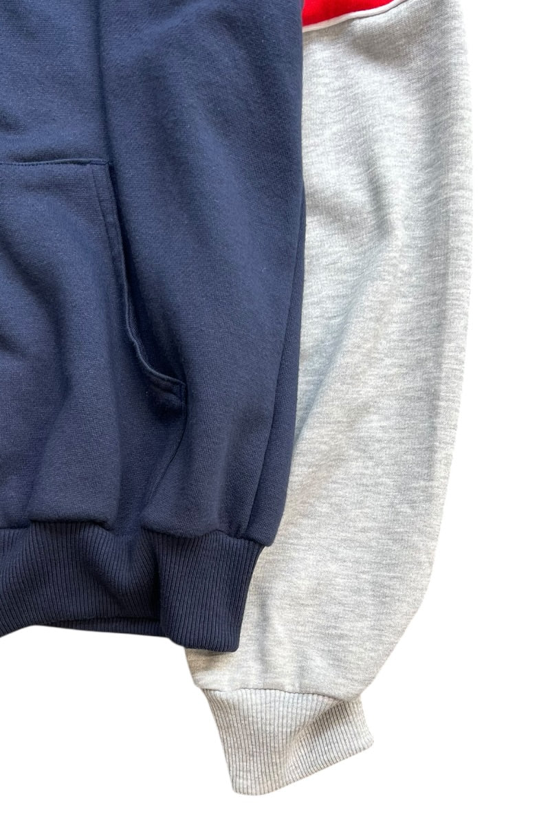70'S ZIP HOODIE SWEATSHIRT / NAVY [SIZE: L USED]