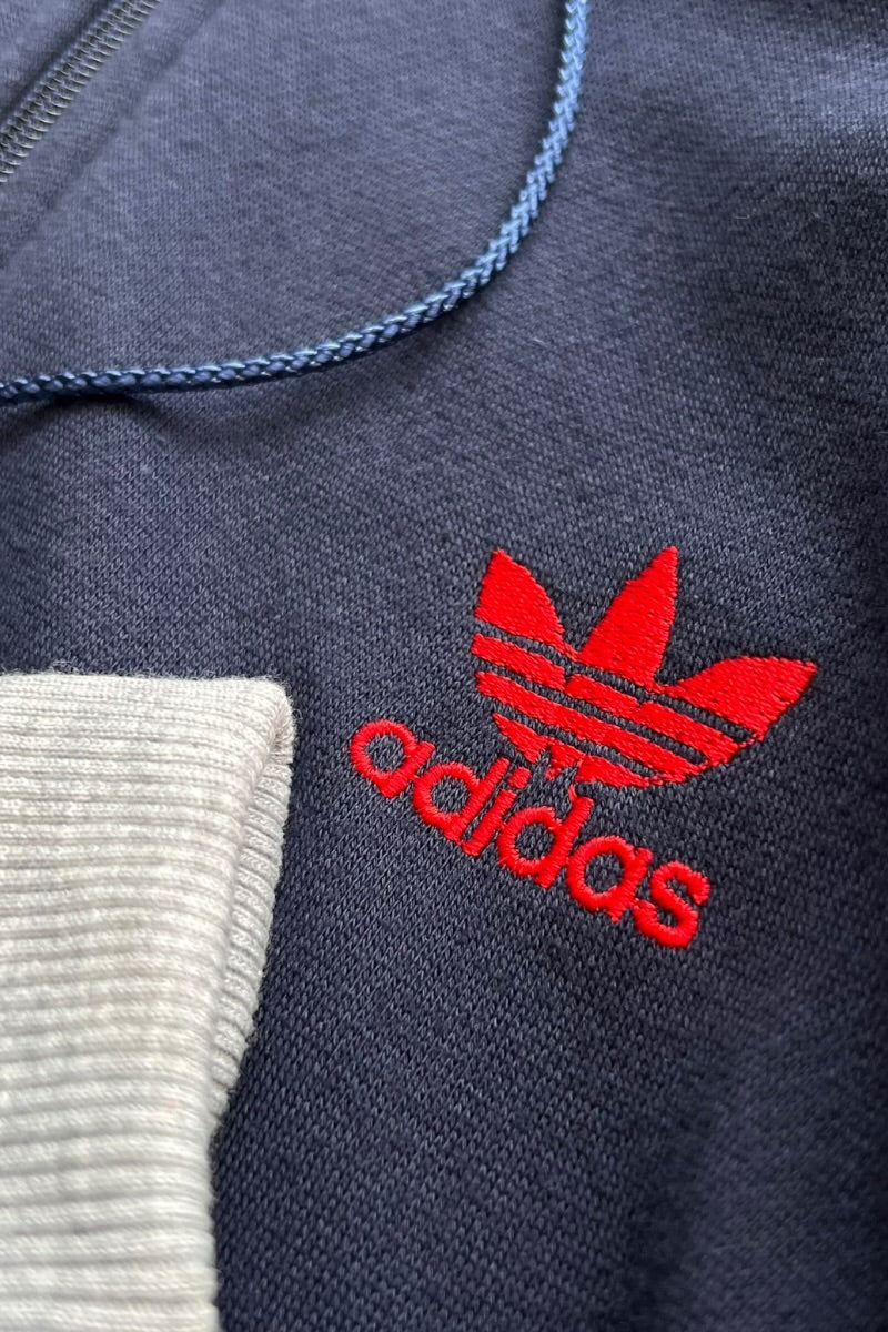 70'S ZIP HOODIE SWEATSHIRT / NAVY [SIZE: L USED]