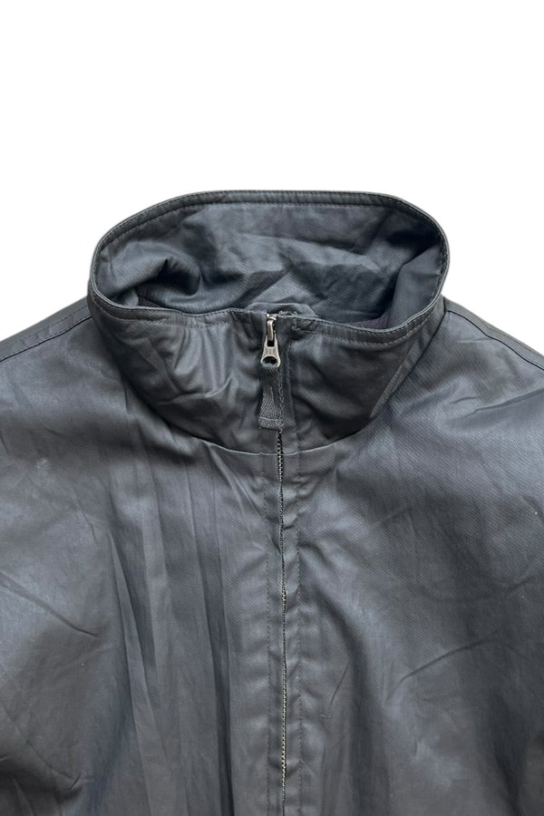 Y2K EARLY 00'S COTTON WITH POYURETHAN COATING ZIP JACKET / BLACK [SIZE: M USED]