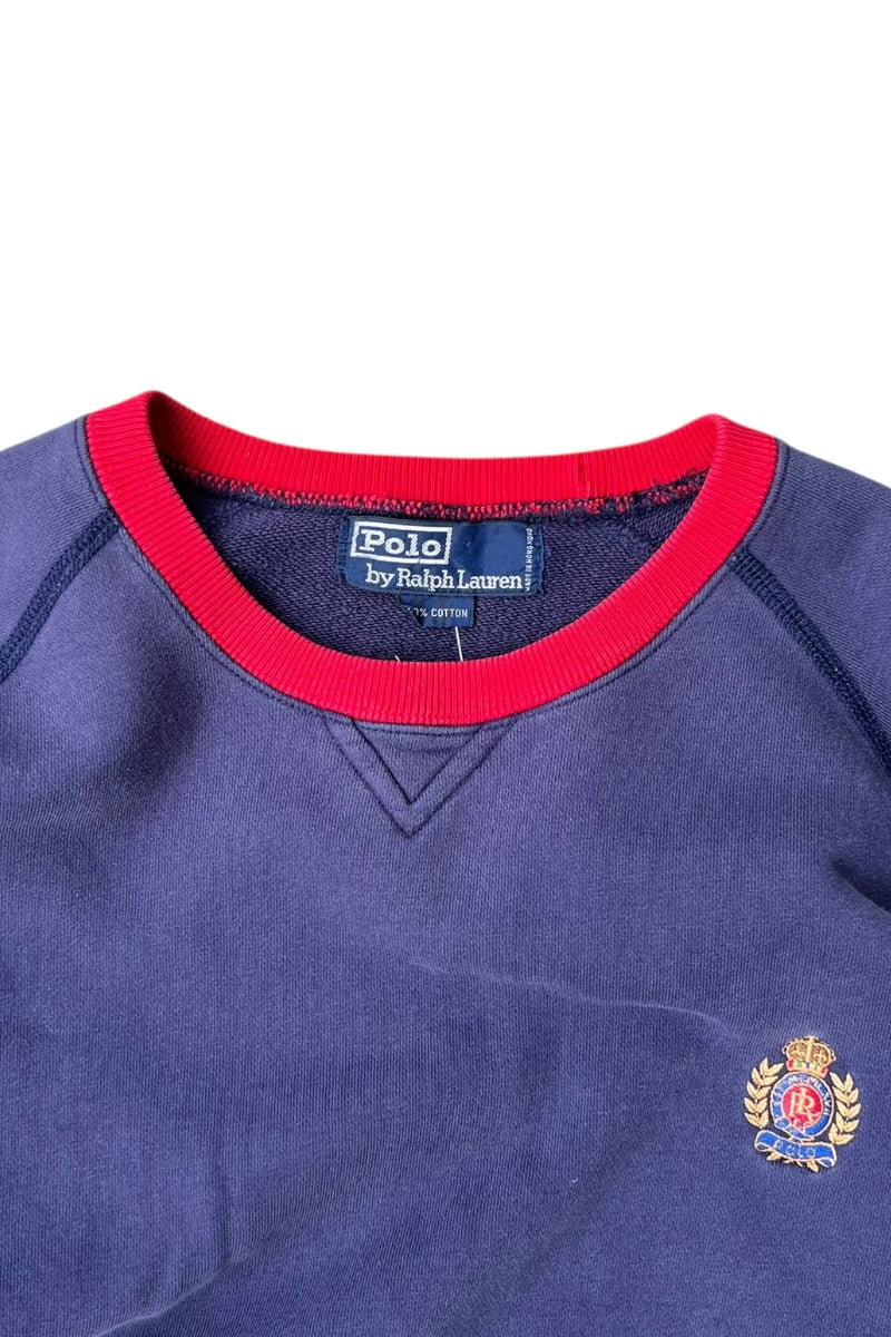 90'S EMBLEM ONE POINT SWEATSHIRT / NAVY [SIZE: L USED]
