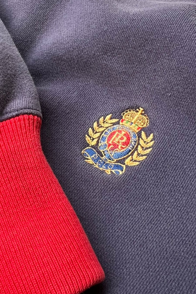 90'S EMBLEM ONE POINT SWEATSHIRT / NAVY [SIZE: L USED]