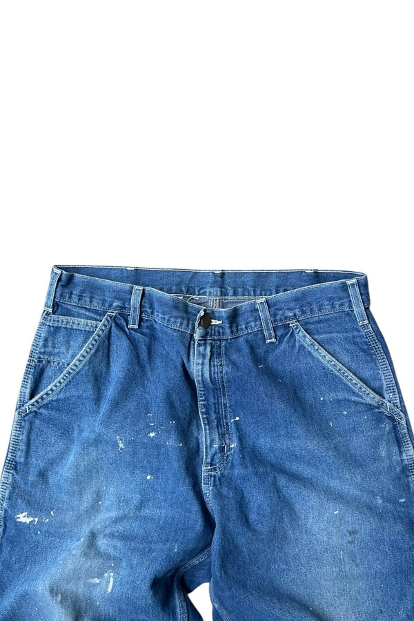 90'S-Y2K EARLY 00'S DENIM PAINTER PANTS / INDIGO [SIZE: L USED]