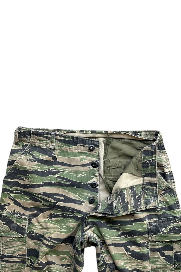 MADE IN USA 84'S TIGER STRIPE CAMO BDU PANTS / CAMO [SIZE: M USED]