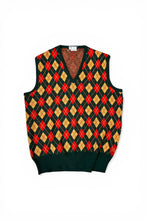 画像をギャラリービューアに読み込む, MADE IN SCOTLAND 70-80'S WOOL VEST / GREEN [SIZE: L USED]
