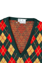 画像をギャラリービューアに読み込む, MADE IN SCOTLAND 70-80'S WOOL VEST / GREEN [SIZE: L USED]
