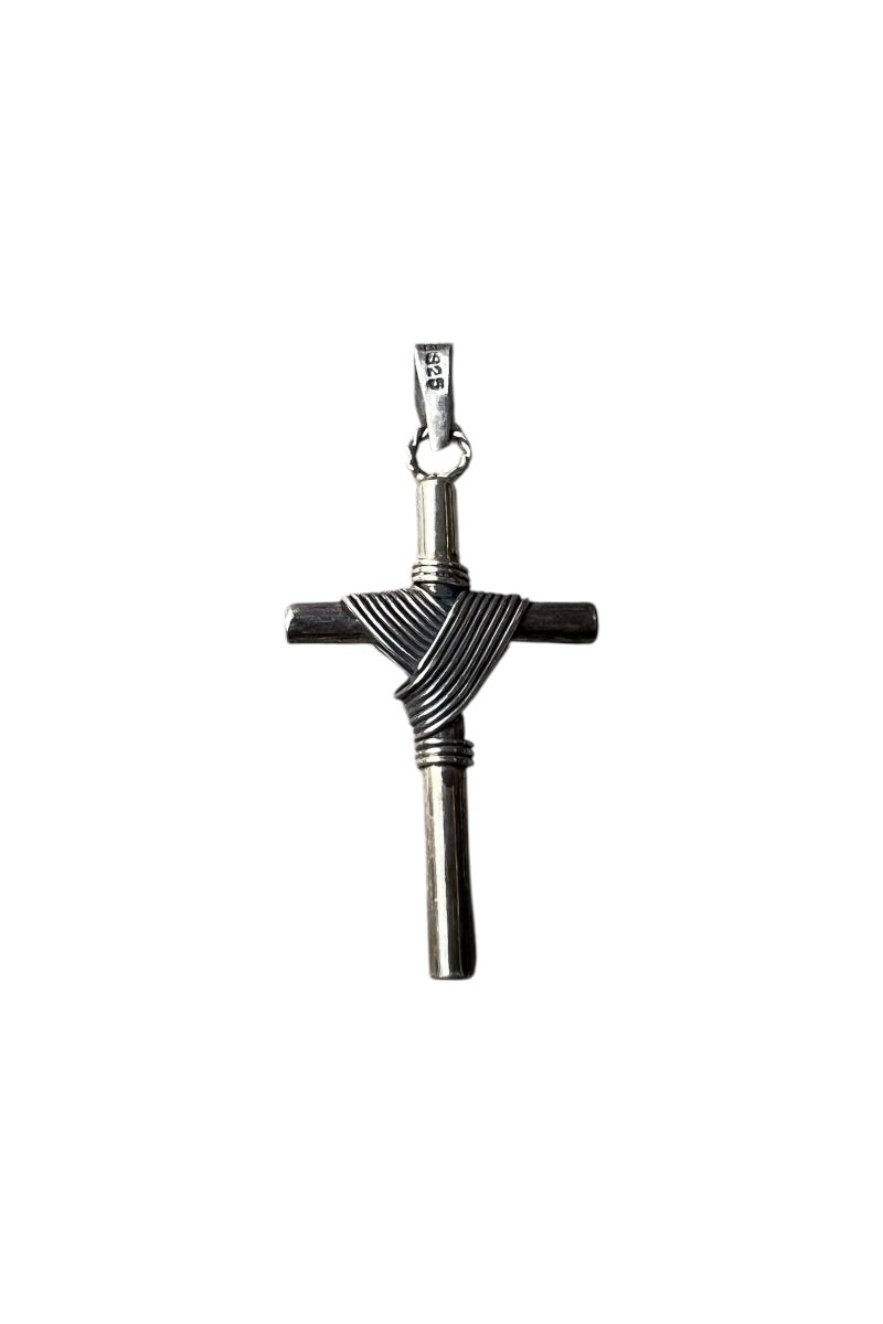 MADE IN MEXICO CROSS PENDANT TOP / SILVER [SIZE: ONE SIZE USED]