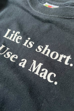 画像をギャラリービューアに読み込む, Y2K EARLY 00'S USE A MAC APPLE ADVERTISING T-SHIRT / BLACK [SIZE: XL USED]
