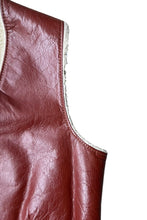 画像をギャラリービューアに読み込む, 79'S COWHIDE LEATHER VEST / BROWN [SIZE: S USED]

