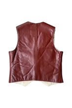 画像をギャラリービューアに読み込む, 79'S COWHIDE LEATHER VEST / BROWN [SIZE: S USED]
