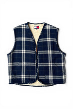 画像をギャラリービューアに読み込む, 90'S WOOL CHECK VEST W/BOA LINER / CHECK [SIZE: L USED]

